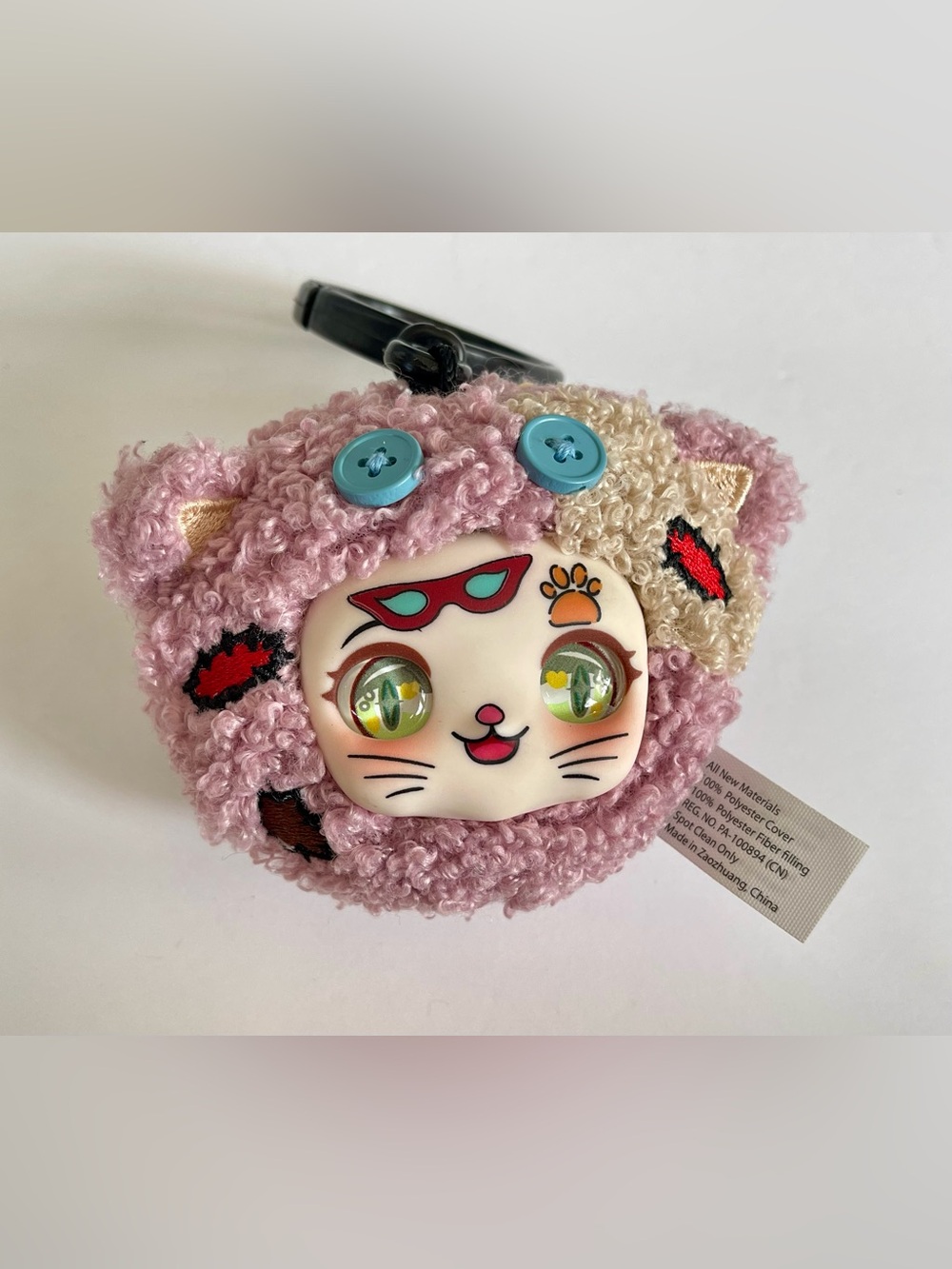 Dark Carnival Vinyl Plush Face Five Below Key Chain Bag Clip Kitty Cat Anime